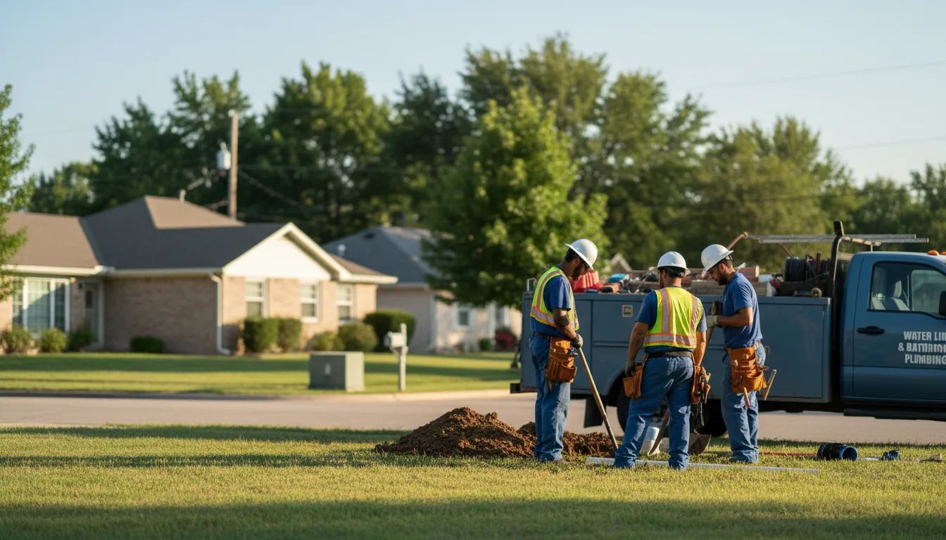 Residential water line and bathroom plumbing service in Decatur, OH